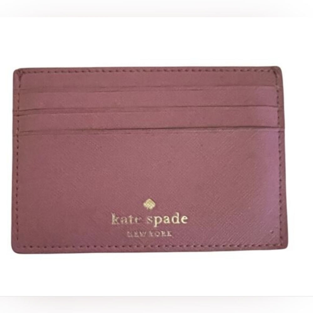 Kate Spade Glitter Dusty Peony Glitter Card Colder-EUC